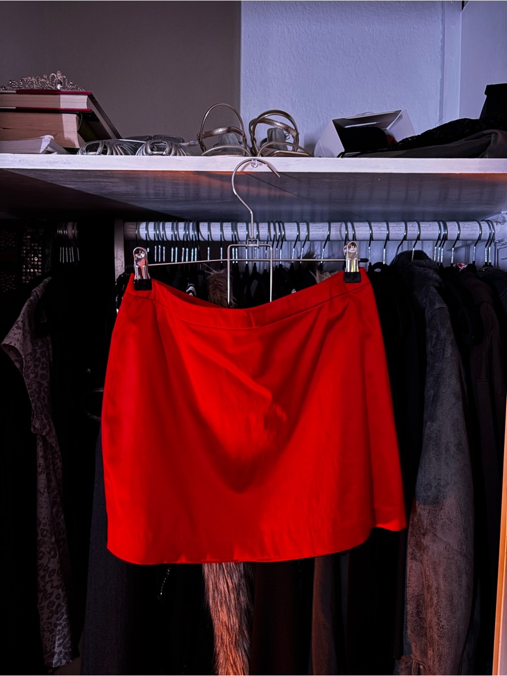Bright Red Mini Skirt
